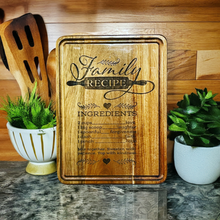 Load image into Gallery viewer, Family recipe Acacia Cutting board large
